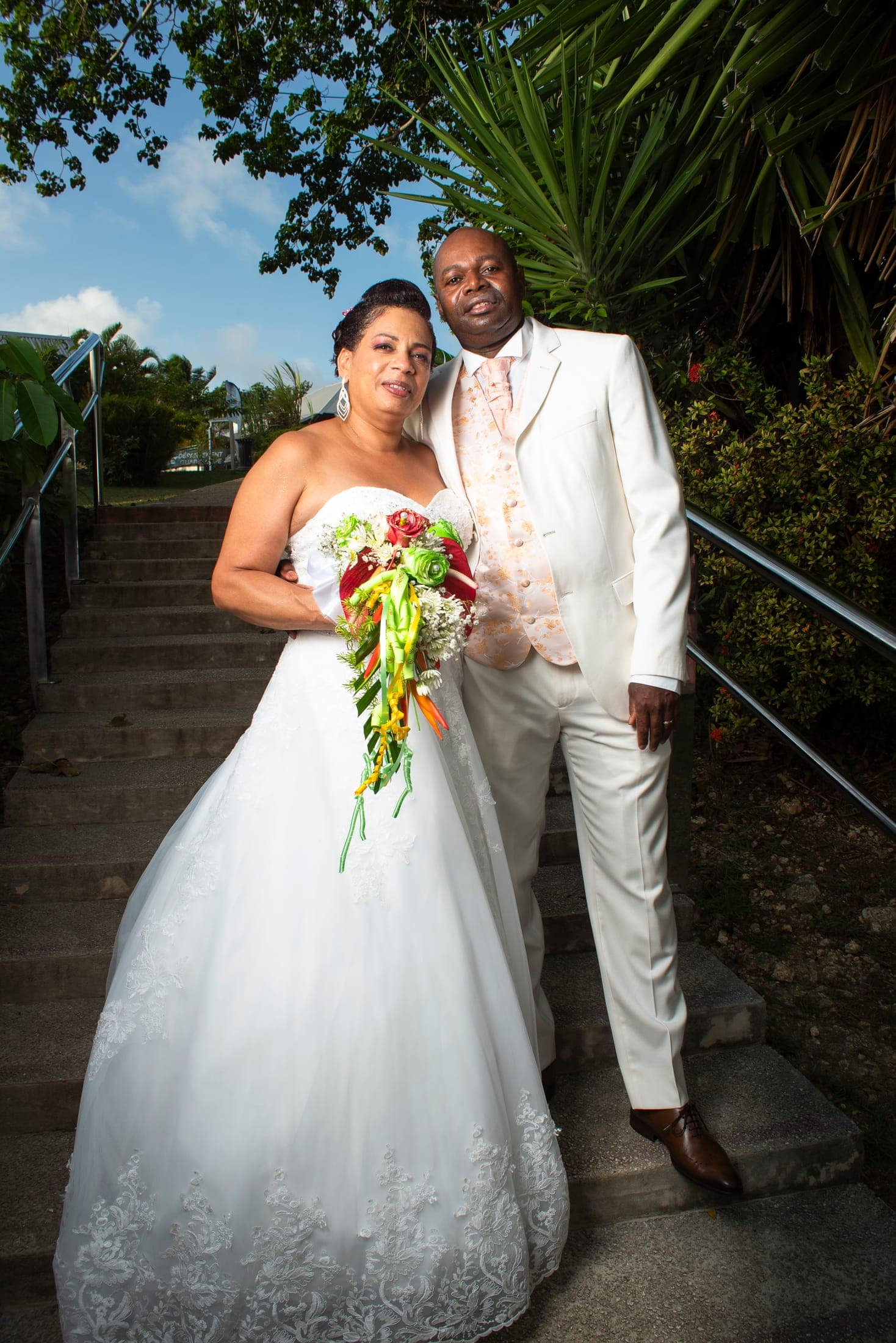 Portrait d’un couple lors d’une célébration en Guadeloupe